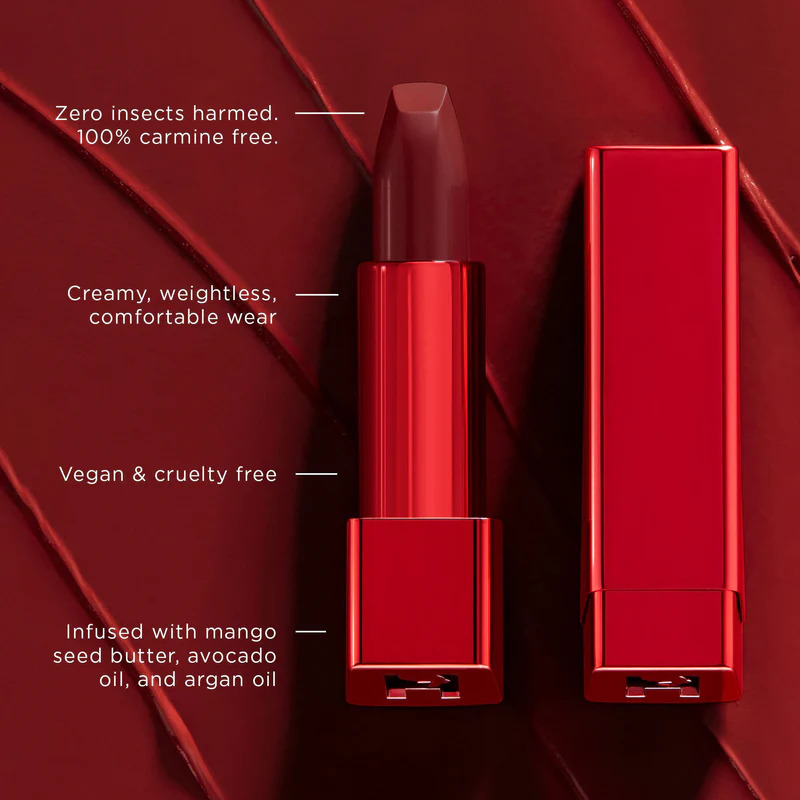 Лімітована помада 2024 року кремового кольору HOURGLASS Unlocked Satin Crème Lipstick Red 0